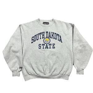 Vintage 90s South Dakota State Jansport Crewneck Sweatshirt Gray XL